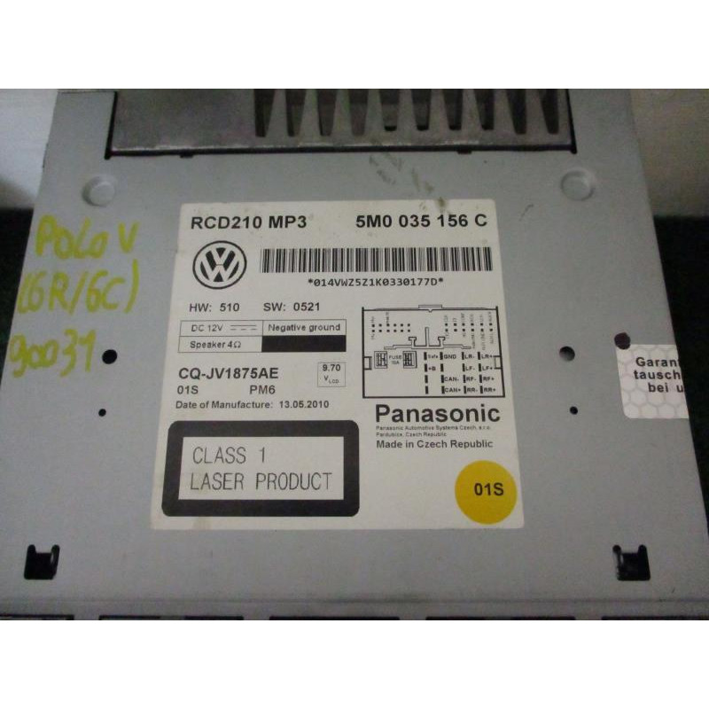 Autoradio d'origine VOLKSWAGEN POLO V (6R/6C) PHASE 1 d’occasion