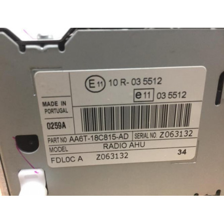 Autoradio d'origine FORD FIESTA 6 PHASE 1 d’occasion