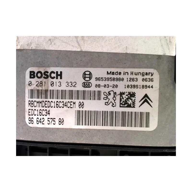 Calculateur moteur CITROEN C4 1 PHASE 1 d’occasion