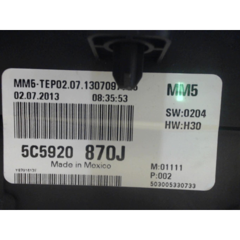 Compteur VOLKSWAGEN BEETLE 2 CABRIO PHASE 1 d’occasion